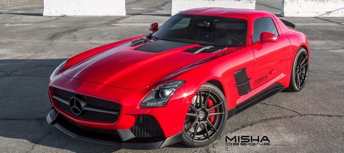 مرسيدس SLS AMG بلمسات ميشا ديزاين تبدو كديناصور في حديقة السيارات الفائقة