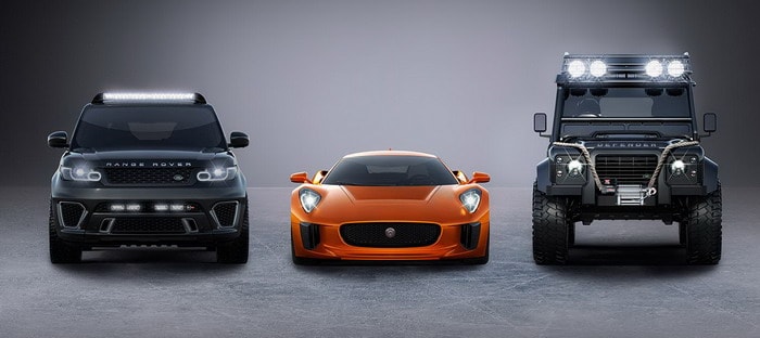 جاجوار لاندروفر تعرض سيارات فيلم جيمس بوند الجديد في معرض دبي للسيارات