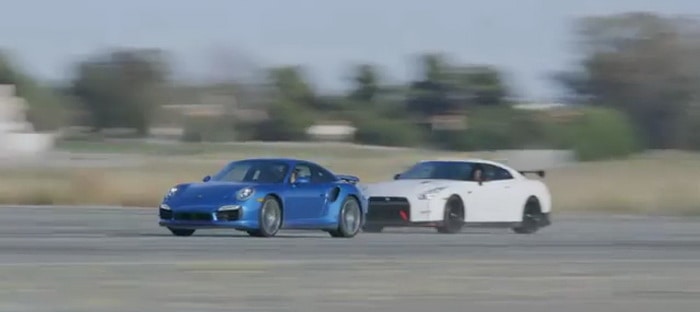 فيديو : أيهما أسرع : بورشه 911 تيربو S أم نيسان GTR نيسمو ؟