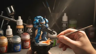 كيفية تلوين مجسمات Starcraft Marines: إتقان الدروع والتأثيرات الشفافة