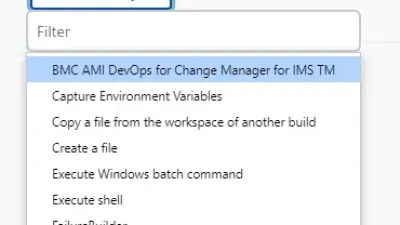 دليل دمج إضافة BMC AMI DevOps for Change Manager for IMS TM مع منصة Jenkins