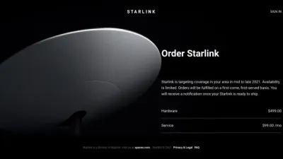 يفتح SpaceX الطلبات المسبقة لـ Starlink لكن قد يستغرق الأمر شهورًا للوصول