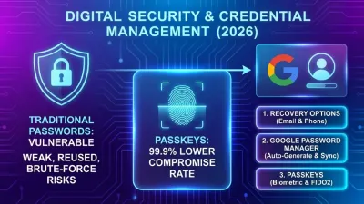 دليل تأمين حساب Google: إعداد خيارات الاسترداد ومفاتيح المرور
