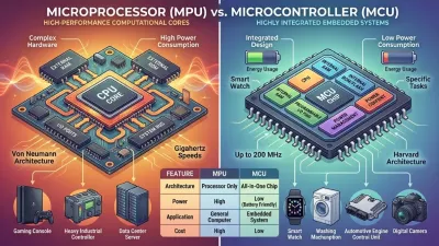 الفرق بين المعالج الدقيق والمتحكم الدقيق Microprocessor vs Microcontroller