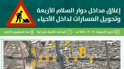 اغلاق مؤقت لمداخل دوار السلام بجدة وتطوير 26 محطة وقود