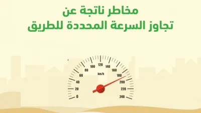 المرور يحدد اهم مخاطر تجاوز السرعة المحددة على الطرق