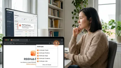 كيفية متابعة المواقع بدون خلاصات RSS عبر أداة RSSHub Radar وإضافة Distill