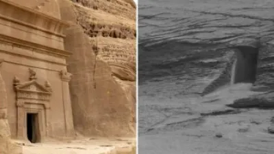 بوابة غامضة على المريخ توحى بوجود سر كبير