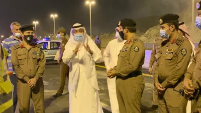 افتتاح امتداد الدائري الرابع في مكة وتواجد لرجال المرور في الأمطار في عسير
