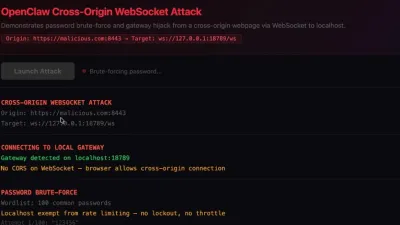 ثغرة ClawJacked: مواقع خبيثة تسيطر على وكلاء OpenClaw عبر المضيف المحلي