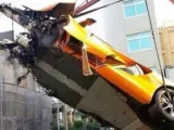 ماكلارين MP412C تتحطم بالكامل اثر اصطدامها بأحد الأعمدة الخرسانية في تايوان