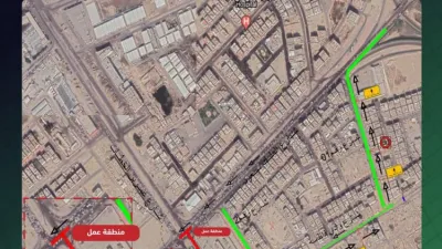 إغلاق جزئي لتقاطع شارع أمير المؤمنين عمر بن الخطاب مع طريق الملك سعود بالشرقية