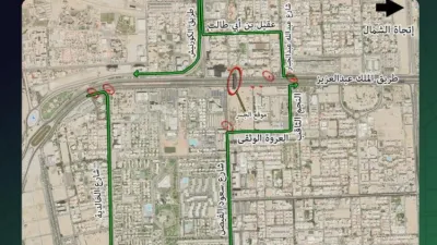 مرور جدة يعلن غلق طريق الملك عبدالعزيز لانشاء جسر مشاة