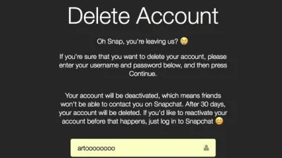 حذف حساب سناب شاتSnapchat