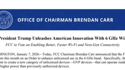 لجنة FCC تفتح طاقة عالية في تردد 6 GHz لثورة الواي فاي