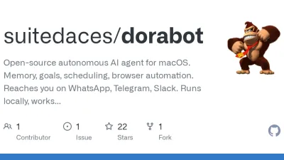 دورابوت: وكيل ذكاء اصطناعي مستقل مفتوح المصدر لنظام macOS مع تكامل تيليغرام