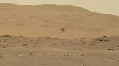 لأول مرة.. تسجيل صوتى لطائرة ناسا أثناء تحليقها على سطح المريخ.. فيديو