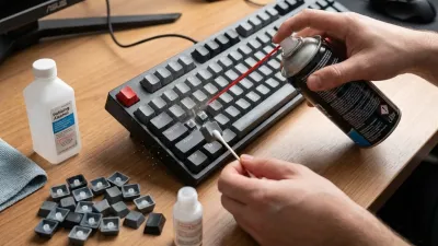 طريقة التنظيف الصحيحة للوحة المفاتيح