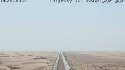 النقل : أطول طريق مستقيم في العالم في السعودية بطول 240 كم