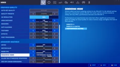 تضيف لعبة Fortnite وضع أداء Performance Mode لأجهزة الكمبيوتر القديمة