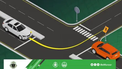 نصائح المرور السعودي للانحراف بالسيارات