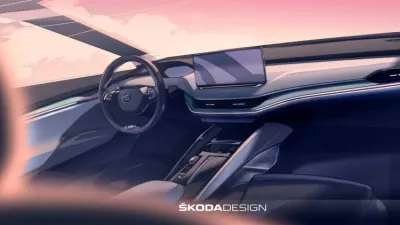 سكودا تكشف عن أول رسم لمقصورة إنياكiV 2021