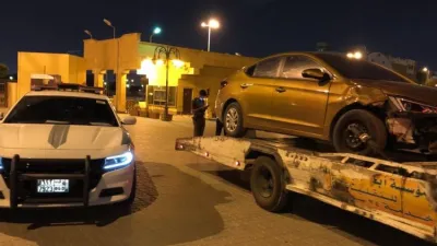 ضبط سائق هيونداي النترا قام بالتفحيط وتسبب في حادث بالرياض